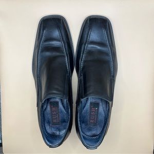 Gordon Rush Men’s Black Leather Loafers Size 7 Slip-on Style GUC